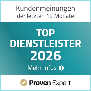 ProvenExpert Auszeichnung - Top Dienstleister 2026